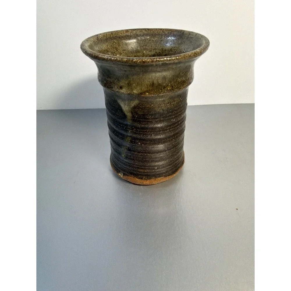 Vintage Studio Pottery Handcrafted Face Jug Vase‎ 4